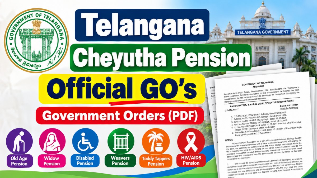 Cheyutha Pension Official GOs – Telangana Government Orders PDF