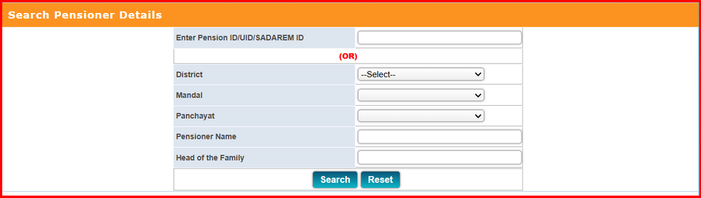 Telangana Cheyutha pension Status Check Link Page