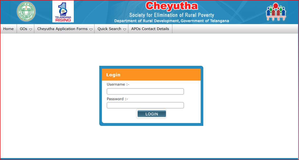 Cheyutha pension Official Web Site